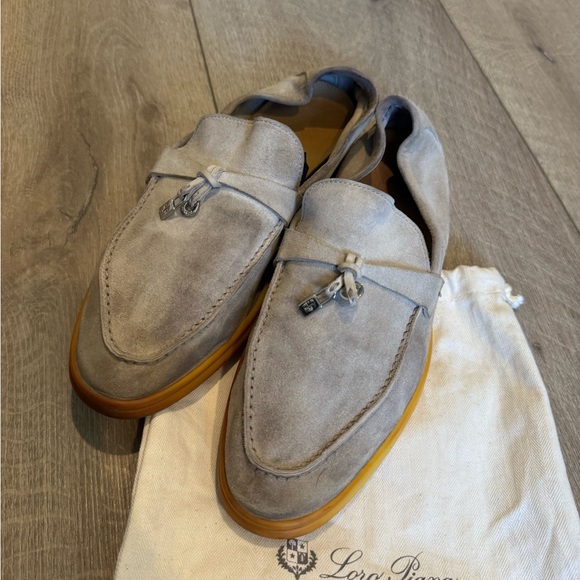 Loro Piana Shoes - Loro Piana summer walk Gray Suede women’s Loafers